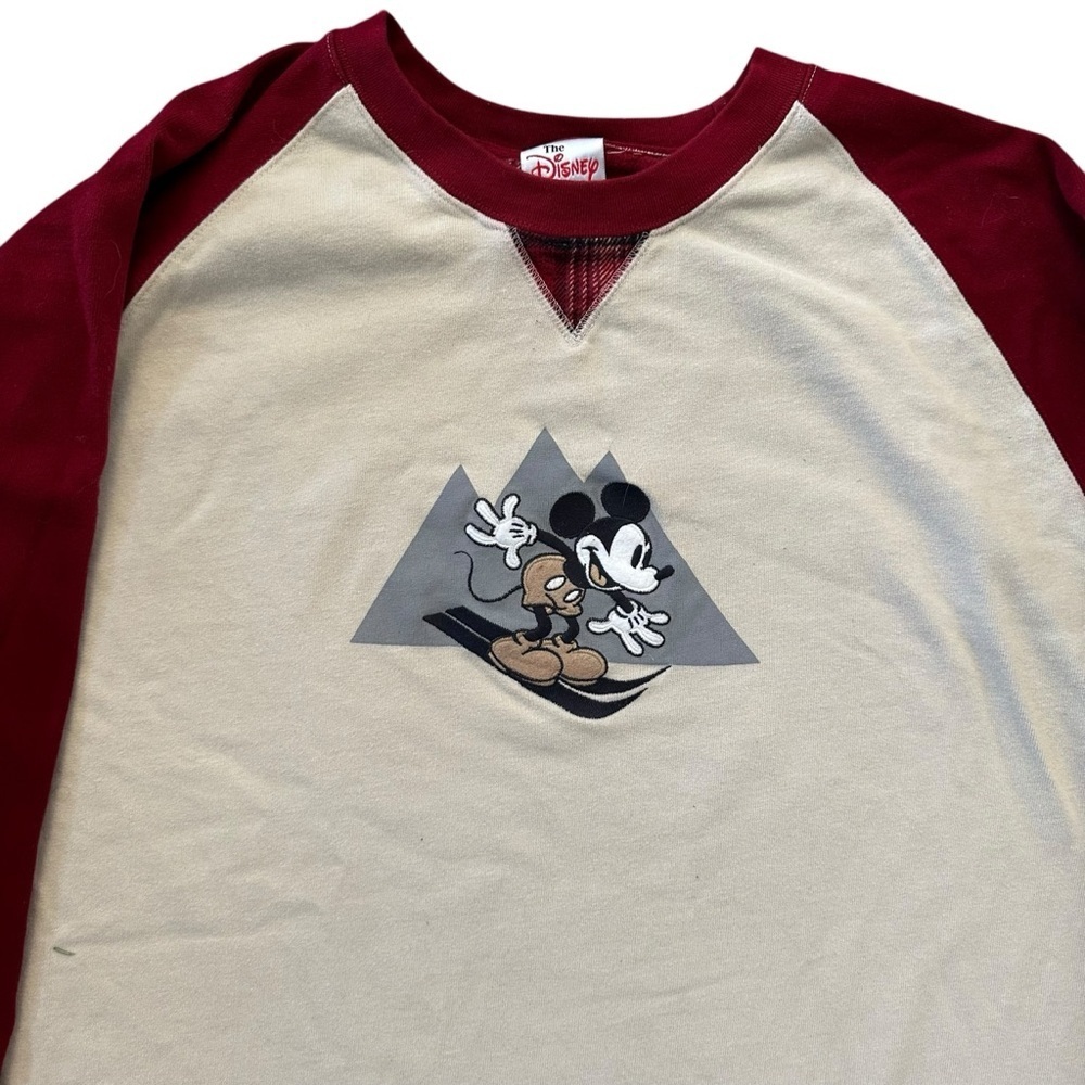 VTG The Disney Store Mickey Skiing Tee 100% Cotton 3X - Picture 2 of 7